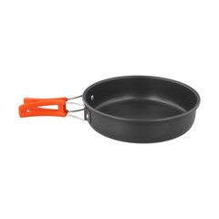 NonStick Camping Frying Pan with Easy Carry Mesh Bag and Foldable Handle