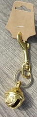 Brass Sleigh Belll Key Chain Bear Bell, Hiker Bell, Horse Bell, Dog Bell NEW