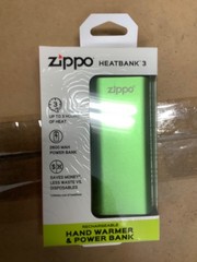 New Zippo green HeatBank 3 Rechargeable Hand Warmer