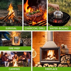 Inflame Fire Starters 800 pcs Fire Starters for Campfires, Grill, BBQ,