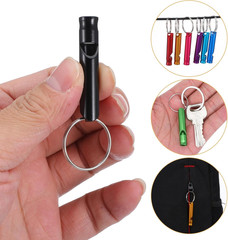 100 Pieces Emergency Whistle with Keychain Aluminum Survival Whistle Key Chain