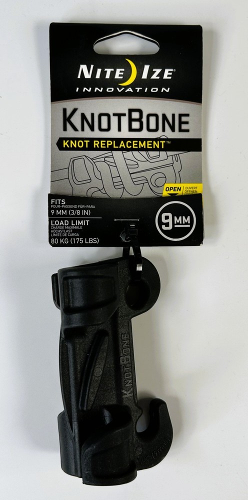Nite Ize Knot Replacement Knot Bone Black 9mm NEW