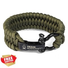 Texas Bushcraft Survival Bracelet Army Green L (7-8″)