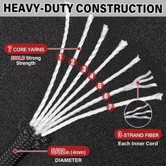 Paracord Rope 550 lb – 100ft 5/32″ Parachute Cord 4MM 7-Strand para Cord – Heavy