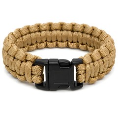 Explorer 9.5″ Survival Paracord Bracelet Khaki Nylon Plastic Release Buckle P96