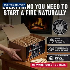 10lb Fatwood Fire Starter Sticks | 100% Natural Fire Starters for Campfires, Fir