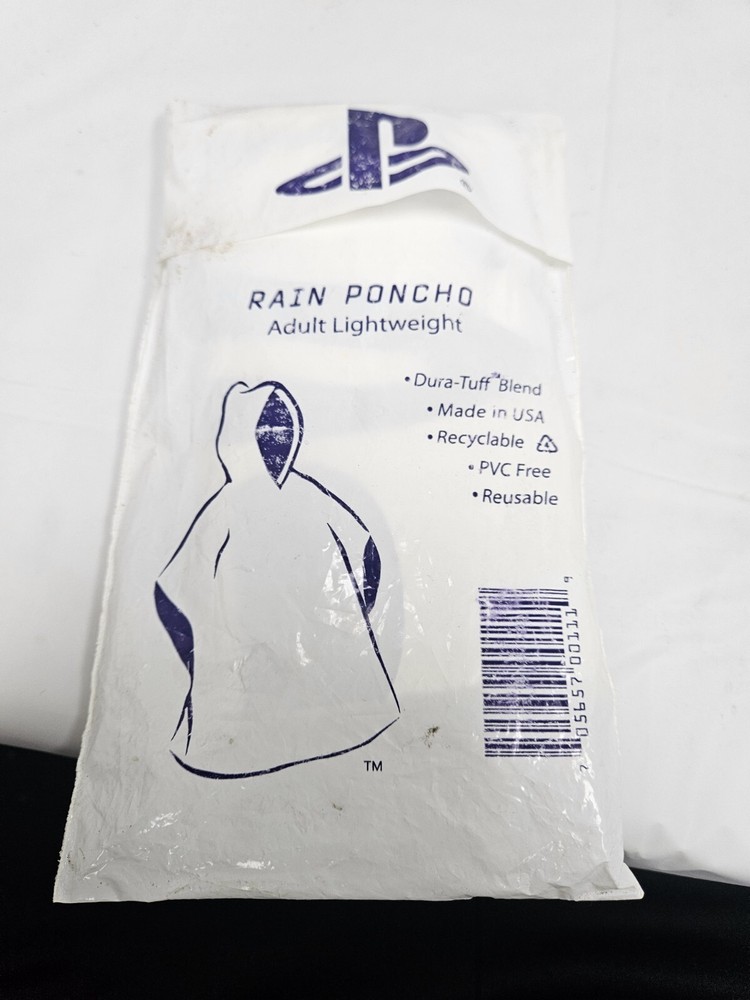 Playstation Logo Rain Poncho New