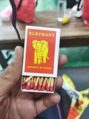 10X Thai Original Elephant Red Sticks Wooden Matches Fire Starters Cigars