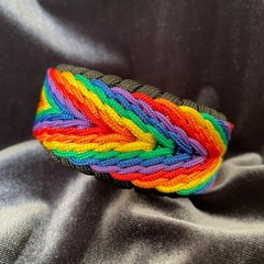 Paracord Bracelet Rasta, LGBT Rainbow, different colours, easy release clasp