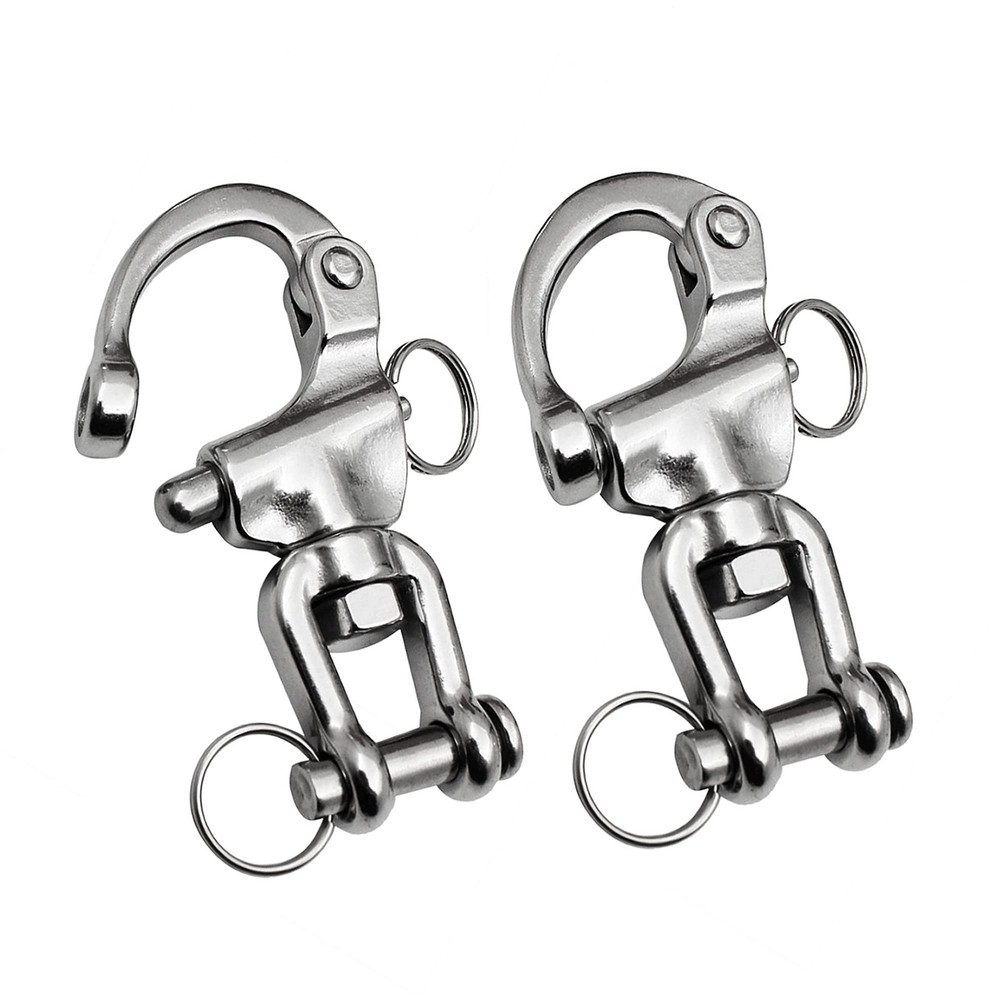 316 Stainless Steel Clevis Swivel Jaw Snap Shackle Sailing Halyard Quick Hook