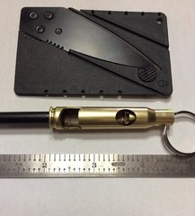 30-06 Bullet Fire starter Bottle opener whistle Ferro Rod Credit card knife tool