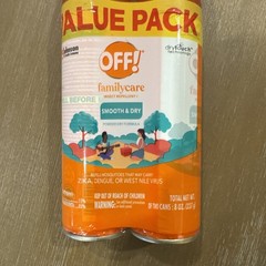 OFF! Family Care Insect & Mosquito Repellent Smooth and Dry 2 Cans 4 oz per can