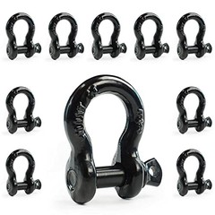 1/2″ D Ring Shackles, Bow Clevis Shackle with Screw Pin Clevis, 2 ton Working