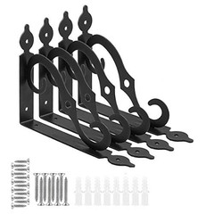 4 pack shelf brackets 75 x 55 inch heavy duty white