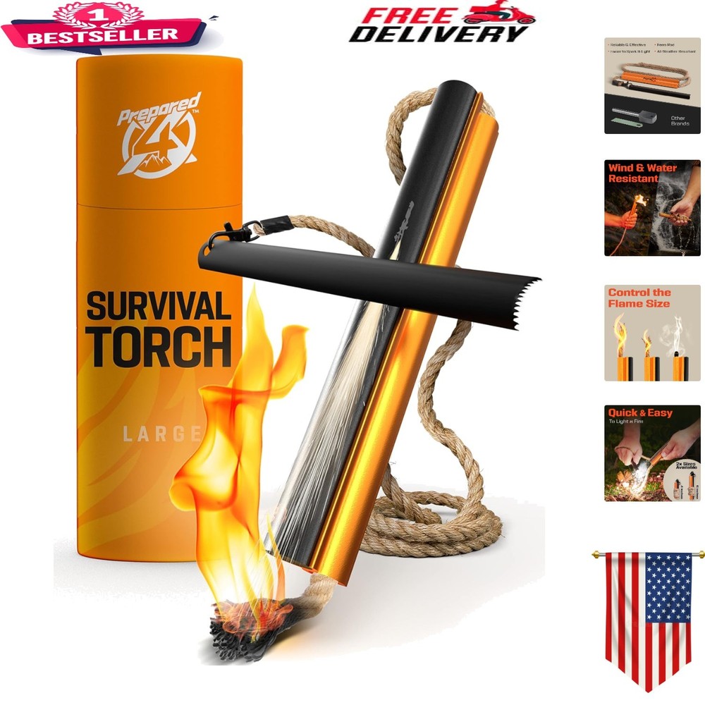 Compact Ferro Rod Fire Starter Kit with 3+ Hours Burn Time – Essential Gear