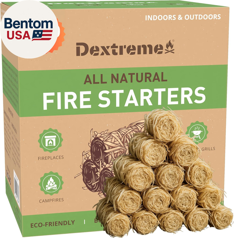 Fire Starter (120 PCS) Natural Fire Starters for Campfire, Charcoal Starter, Fir