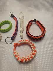 Paracord / Survival Key Chain Lot of 6 Hand Assembled Fast Shipping Multicolored