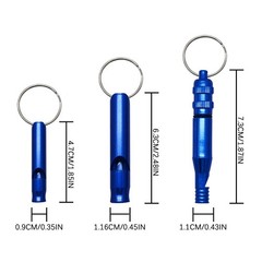 36 PCS Extra Loud Aluminum Whistle with Key Chain, 3 Sizes Emergency Situatio…