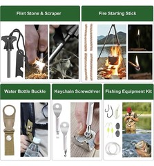 28 In 1 Survival Gear Kit Equipment Outdoors Camping Hiking Supplies Men Dad