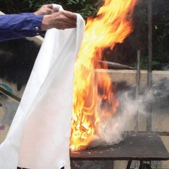 TONYKO Emergency Fire Blankets Flame Retardant Heat Insulation 5 Pack White Kitc