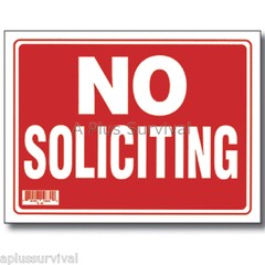 2 Pack – No Soliciting 9″x12″ Business Office Car Truck Home Garage Sale Sign