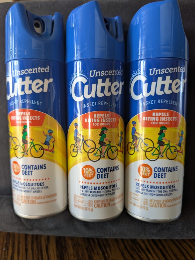 3 Pack Cutter Insect Repellent Repells Biting Insects For Hours 6oz. EA. DEET