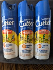 3 Pack Cutter Insect Repellent Repells Biting Insects For Hours 6oz. EA. DEET