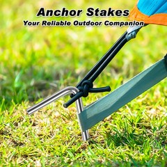 FEED GARDEN 7 Inch Tent Stakes 18 Pack Yard Inflatable 18 Pack, silver