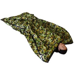 Double Sleeping Bag Survival Emergency Hiking Climbing Travel Camouflage Sleep