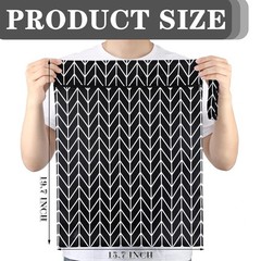 Shappy 2 Pack Large Travel Laundry Bags, Wet Stripe Style, Black, Gray