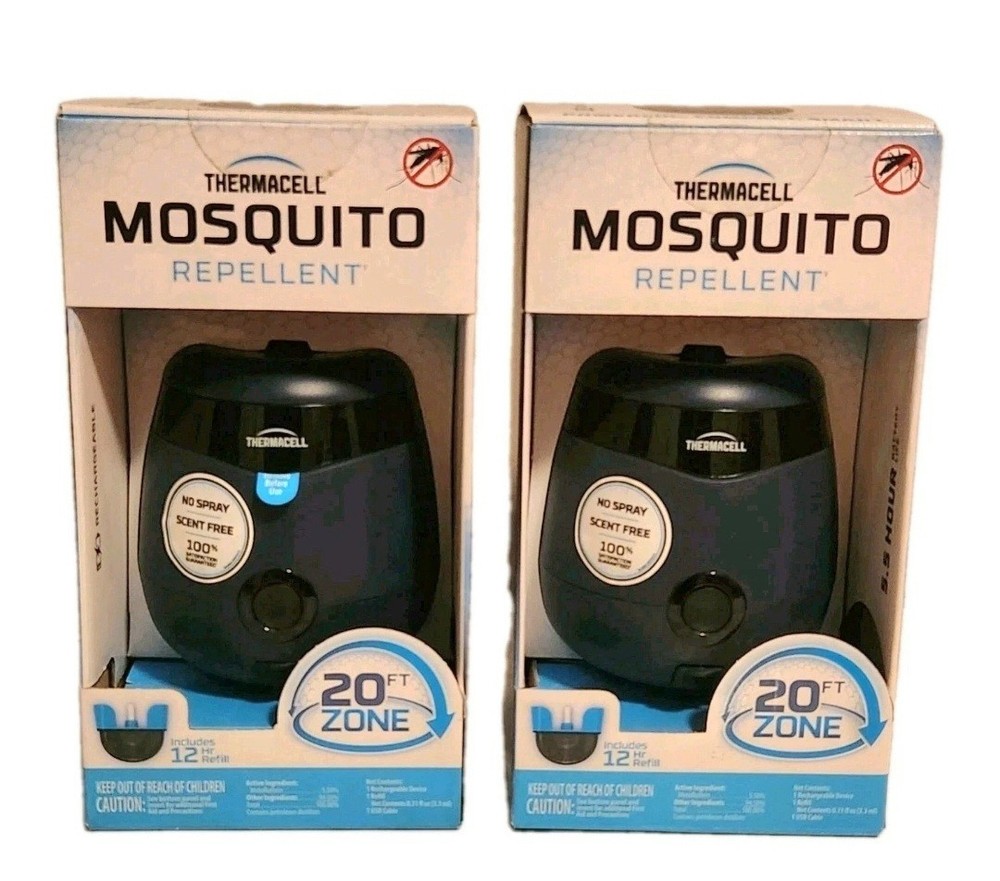Lot x 2 Thermacell Rechargeable Mosquito Repellent in 20 Ft Zone E Series