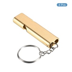 Emergency Survival Whistle, 4pcs Double Whistle Tubes Super Strong Aluminum