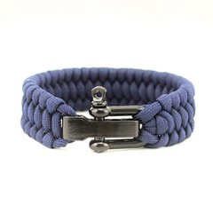Survival Rope Paracord Bracelet Outdoor Camping Hiking Steel Shackle Buckle New