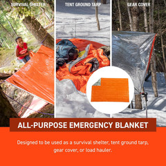 Survive Outdoors Longer 90% Heat Reflective Emergency Blanket – Polyethylene Res