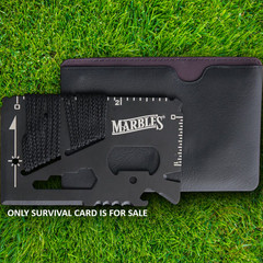 Marbles Survival Card Rulers Hex/Bit Driver Screwdriver Small Blade Lanyard Loop