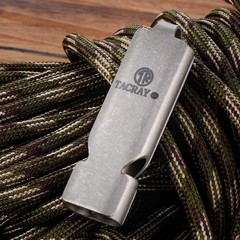 Titanium Emergency Whistle, Lifeguard Safety Whistle with Neck Chain and Keyc…