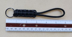 550 Paracord Keychain ID Lanyard Knife Multitool Keys USA Black Colour