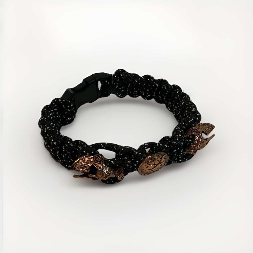 Handcrafted Paracord Spartan Warrior Helmet/ Shield Buckle Survival Bracelet