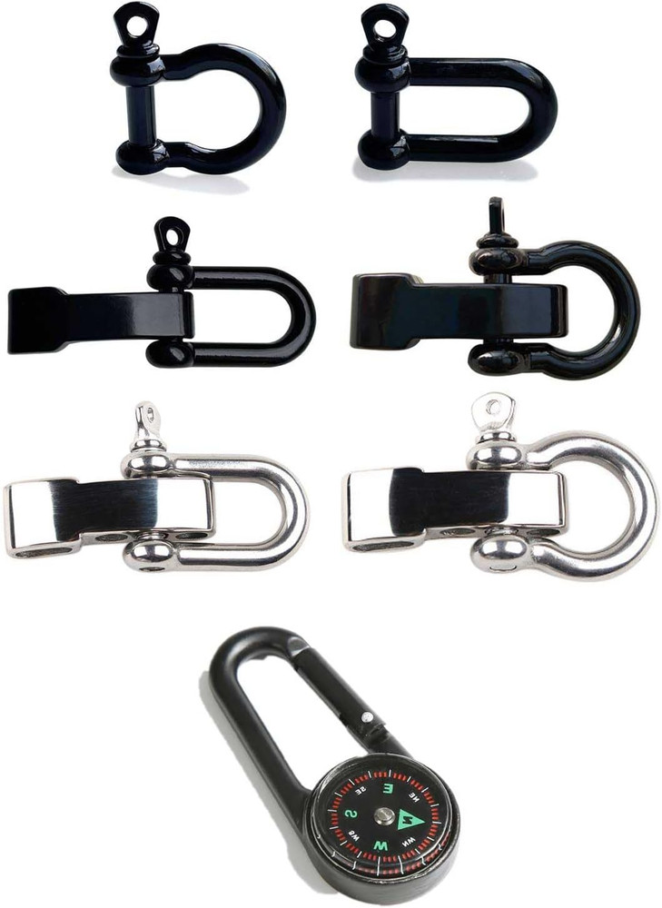 7 Packs Metal Buckles for Survival Paracord Bracelets, Adjustable Stylish Alloy