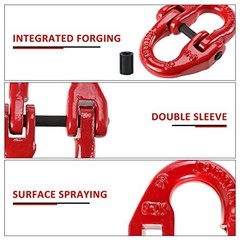 4 Pack G80 Alloy Steel Hammerlock Coupling Link, 5/16″ Hammer Lock 4400 lbs