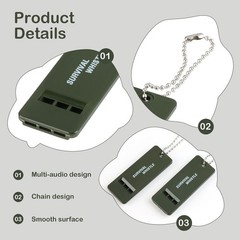 120 dB Emergency Whistles for Teachers, Self Defense Whistle for Women, Flat …