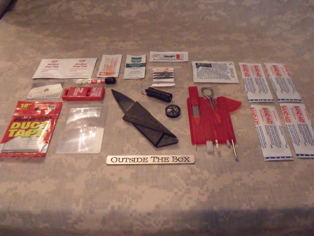 NEW! «Pocket Urban Survival Kit» Manhattan Map, Knife, Whistle, Compass & MORE