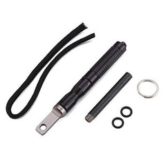 Waterproof Ferro Rod Fire Starter, Flint Steel Magnesium Rod EDC Gear, black