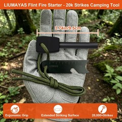 33-Piece Fire Starter Survival Tool with 2 Ferro Rods 6-in-1 Striker