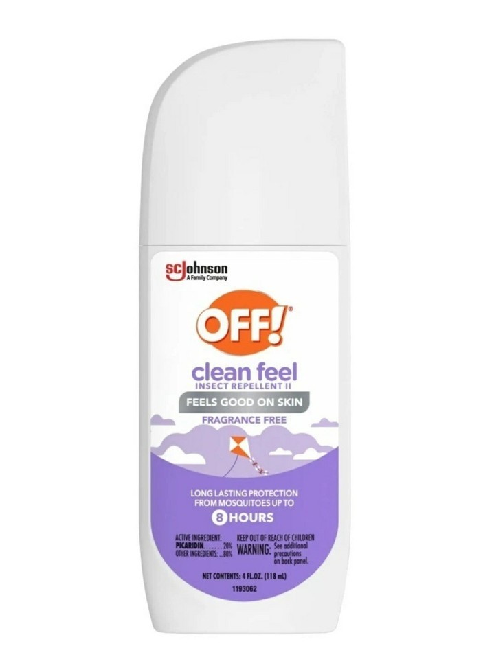 OFF! Clean Feel Insect Repellent II Up To 8 Hr Mosquito Protection 4 oz Spray