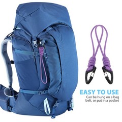 2 Pcs Outdoor Camping Water Bottles Mini Backpack Keychain Carabiner Hanging