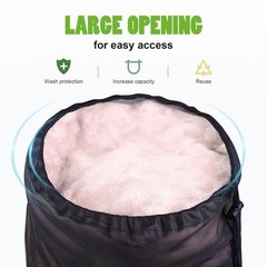 OTraki 20×24 inch Mesh Laundry Bags 2 Pack Fine 20 x 24 inch, Black