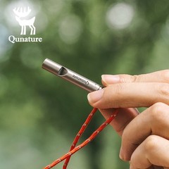 Qunature Pure Titanium Emergency Whistle 120DB Camping Rescue Alarm Whistle