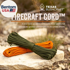 Firecraft Cord – Utility Paracord Survival Rope, Parachute Cord for Survival Gea