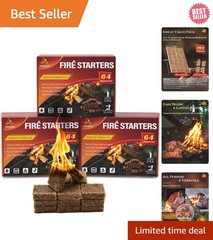 Portable 192 Count Fire Starter Squares – Perfect for Camping & Cozy Fireplaces
